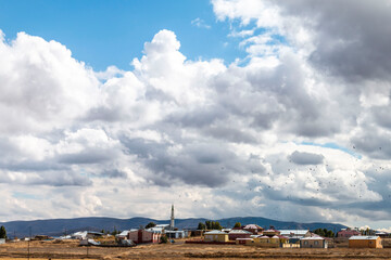 Cloudy sky nature view in the valley