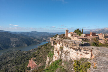 Siurana town on top of the rock.