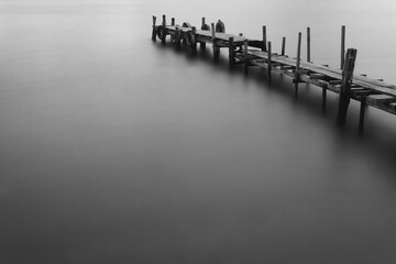 Long Exposure in the lake, Black and White