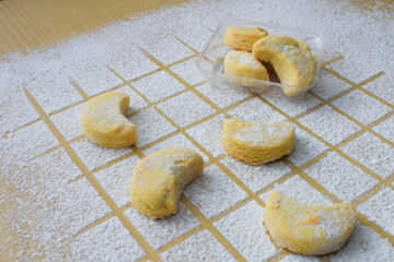 Kue Putri Salju or snow princess cookies, is indonesian cookies, very popular to celebrate ied fitr/eid mubarak