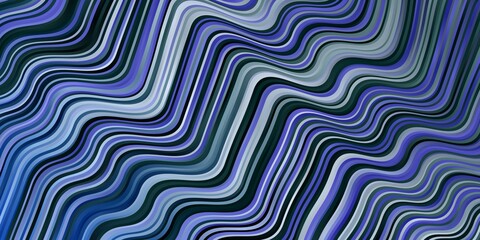 Fototapeta premium Light BLUE vector backdrop with bent lines. Colorful abstract illustration with gradient curves. Pattern for websites, landing pages.