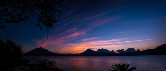 Sunset at Lake Atitlan, the best view from Panajachel