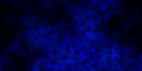 Dark BLUE vector texture with triangular style.