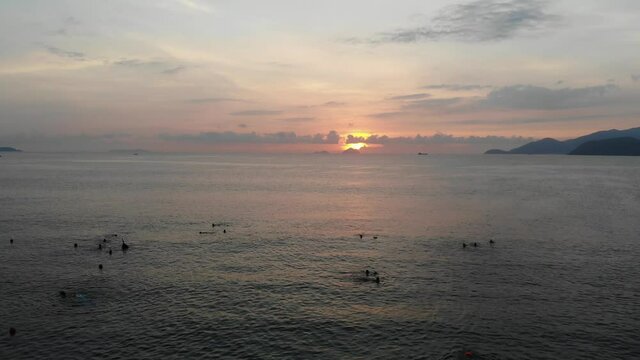 A long and curvey road along the mountains heading to Hue in Vietnam