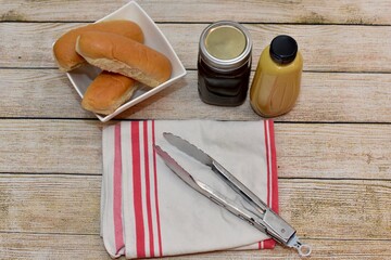 Outdoor summer grilling for family picnic and barbecue party for simple home cooked meals and fun