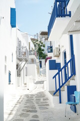 street in mykonos greece