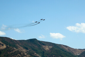 Swifts aerobatic team performed aerobatics at the Gelendzhik air show