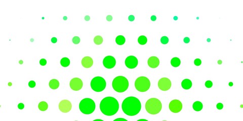Light Green vector backdrop with dots. Illustration with set of shining colorful abstract spheres. New template for a brand book.