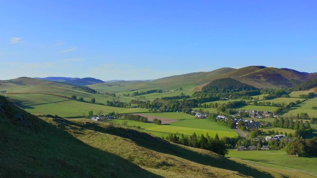 The Beautiful Rolling Landscape of The Scottish Borders Countryside
