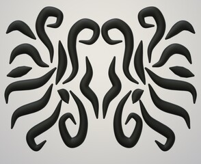 3d image. Abstraction. Ornament 