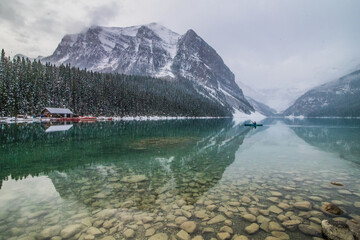 Looking Out Over the Misty Mountain Lake