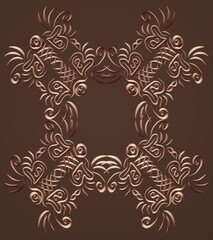 3d image. Abstraction. Ornament 