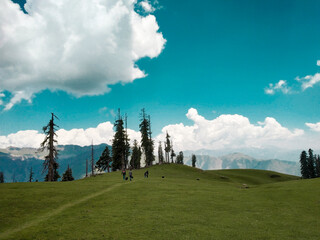 mountain landscape with clouds