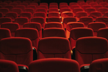Empty seats in a theatre due to coronavirus