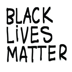 Black Lives Matter. Protest Banner about Human Right of Black People in U.S. America. Vector Illustration. Icon Poster and Symbol.