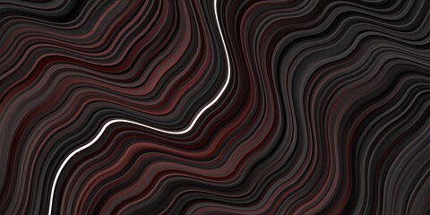 Dark Red vector background with lines. Colorful geometric sample with gradient curves.  Smart design for your promotions.