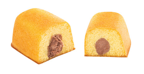 Sponge cake. isolated on white background. Clipping path