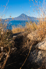 Sunrise view on Lake Atitlán from the mountains of Santa Catarina Palopo