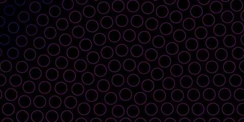 Dark Purple, Pink vector texture with disks. Abstract decorative design in gradient style with bubbles. Pattern for wallpapers, curtains.