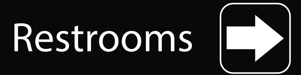 rest room black vector sign