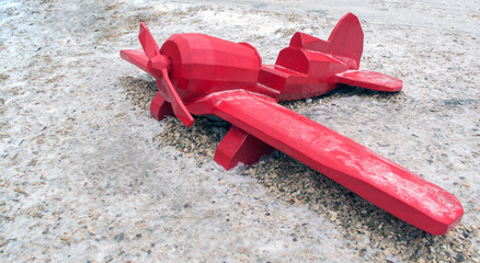 red plane on the Playground, attraction, layout