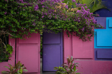 Fototapeta na wymiar Beautiful Street scene at Cozumel, Mexican Island