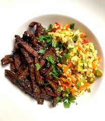 fried pork with rice