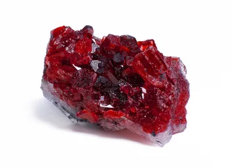 Selbstklebende Fototapeten ruby and crystals ,rough natural gemstone for jewelry , stone high quality  © photoworld