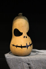 Halloween pumpkin on dark background