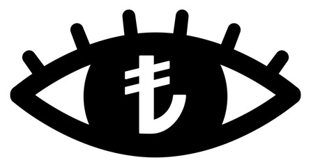 lira symbol with eye