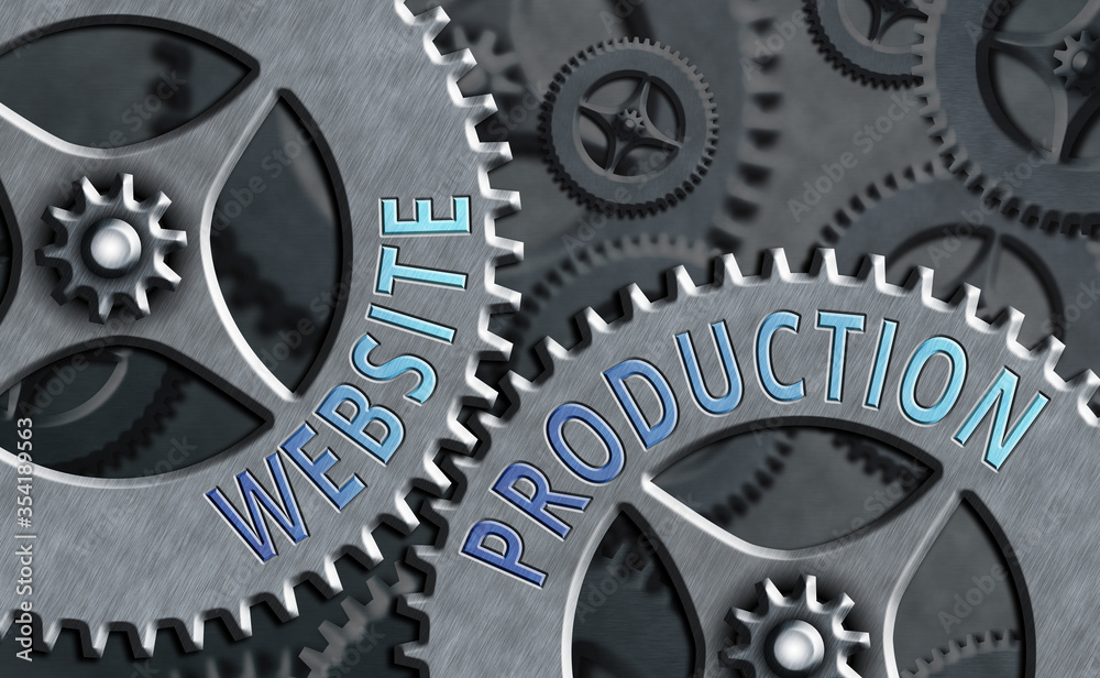 Poster handwriting text writing website production. conceptual photo creating sites with layout content and