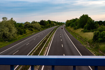 M7 highway in Hungary, Europe near Siofok
