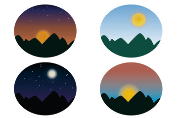 Periods of the day vector