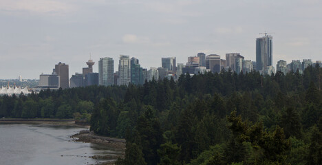 Fototapeta na wymiar skyline of Vancouver