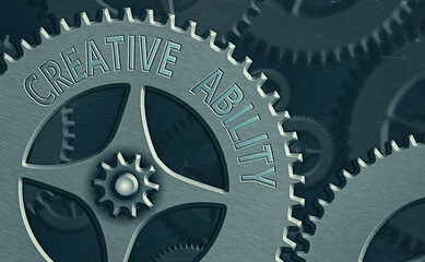 Conceptual hand writing showing Creative Ability. Concept meaning power to act freely to show themselves without limitation