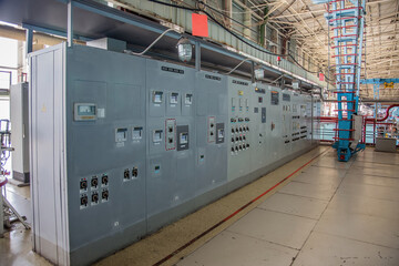 Industrial electrical switch gear panel of power plant or factory