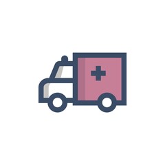 ambulance icon vector illustration for website and graphic design