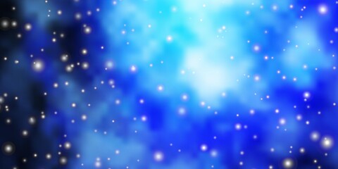 Light BLUE vector texture with beautiful stars. Colorful illustration with abstract gradient stars. Best design for your ad, poster, banner.