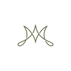 Luxury Letter M For Boutique Logo Design With Vintage Style