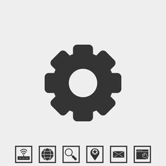 gear settings icon vector illustration for website and graphic design