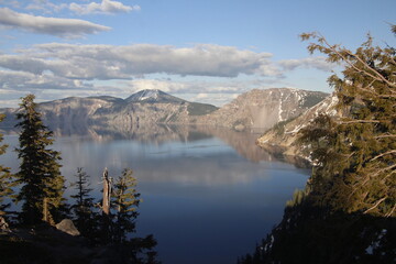 Crater Lake Oregon in the evening