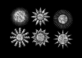 ethnic geometric 3d embroidery pattern