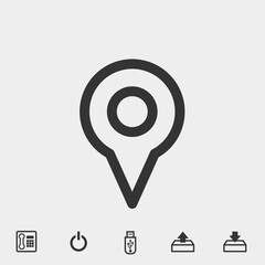 location pin icon vector illustration for website and graphic design