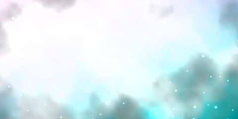 Light Pink, Blue vector background with small and big stars. Blur decorative design in simple style with stars. Pattern for new year ad, booklets.