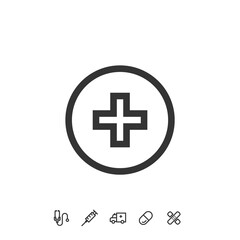 Obraz premium medical sign icon vector illustration for website and graphic design