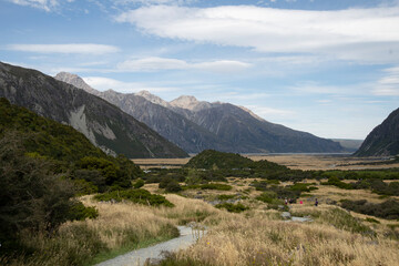 Fototapeta premium summer afternoon at the Hooker valley
