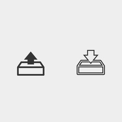 download and upload icon vector illustration for website and graphic design