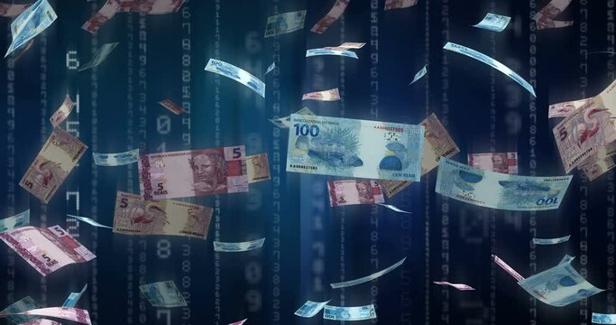 Flying Brazilian Real (seamless)