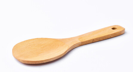 Wooden spoon on White background