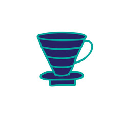 coffee maker doodle icon, vector illustration